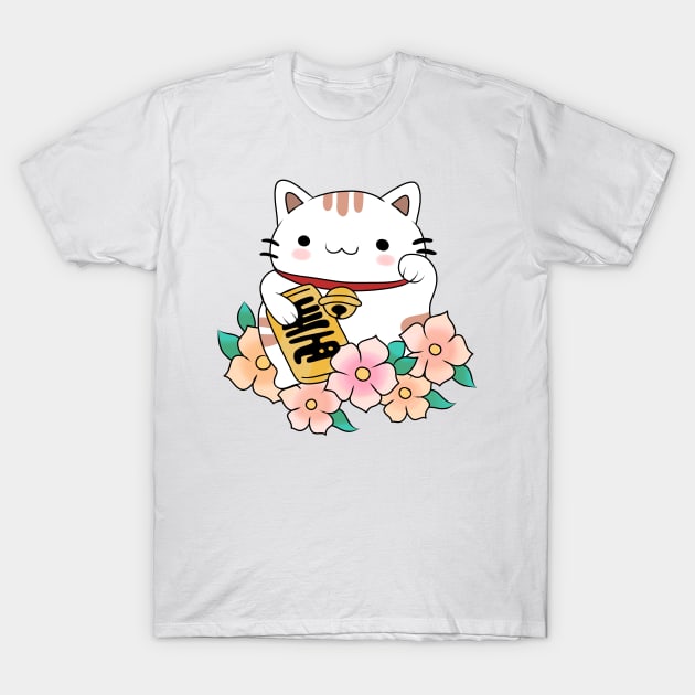 Lucky Cat T-Shirt by Miri Art